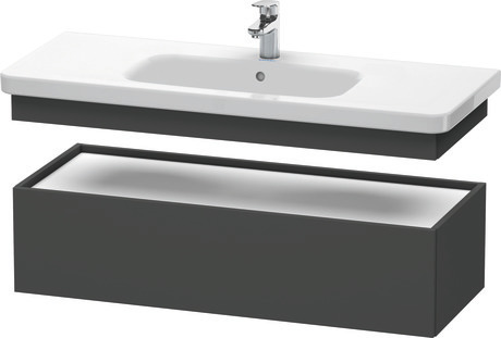 Szafka dolna do konsoli, DS628304949 Grafit szkło matowe Dekor