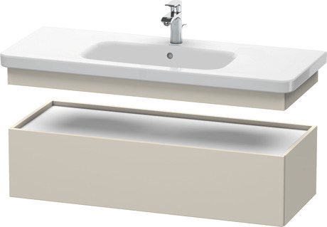 Szafka dolna do konsoli, DS628309191 Taupe szkło matowe Dekor