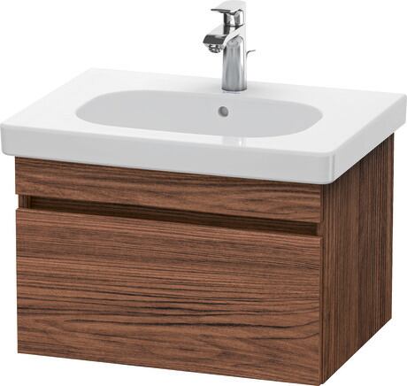 Vanity unit wall-mounted, DS638302121 Walnut dark Matt, Decor