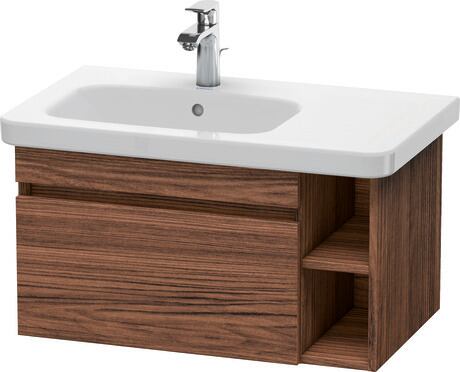 Vanity unit wall-mounted, DS639402121 Walnut dark Matt, Decor