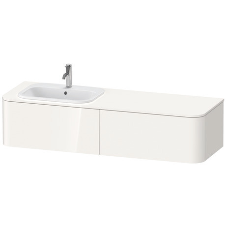 挂壁式浴柜台面, HP4954L22220010 抽屉个数: 2, 白色 高光 饰面, 内部照明: 一体式