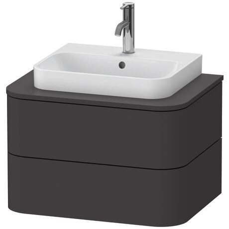 Console vanity unit wall-mounted, HP496008080 Graphite Super Matt, Decor