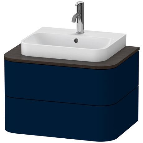 Console vanity unit wall-mounted, HP496009898 Night blue Satin Matt, Lacquer