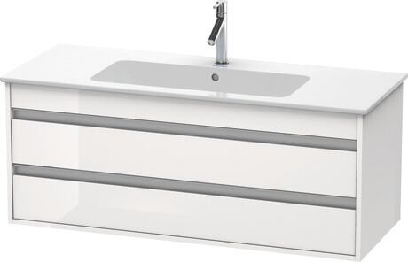 Vanity unit wall-mounted, KT643102222 White High Gloss, Decor