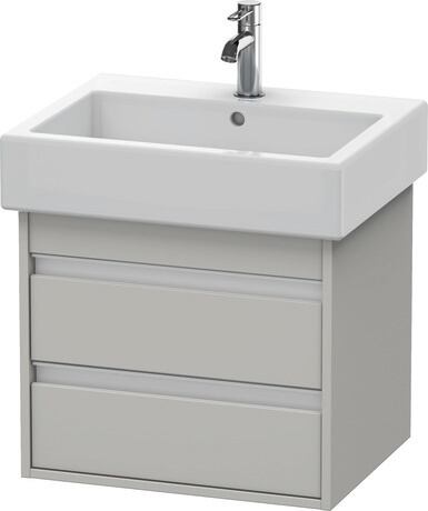 Vanity unit wall-mounted, KT663600707 Concrete grey Matt, Decor