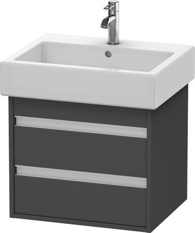 Vanity unit wall-mounted, KT663604949 Graphite Matt, Decor