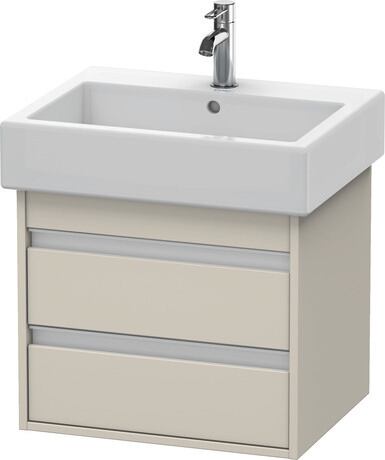 Vanity unit wall-mounted, KT663609191 taupe Matt, Decor