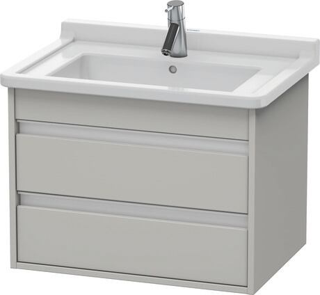 Vanity unit wall-mounted, KT664300707 Concrete grey Matt, Decor