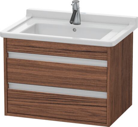 Vanity unit wall-mounted, KT664302121 Walnut dark Matt, Decor