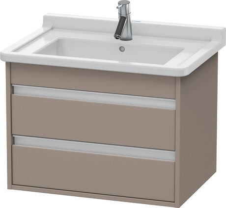 Vanity unit wall-mounted, KT664304343 Basalte Matt, Decor