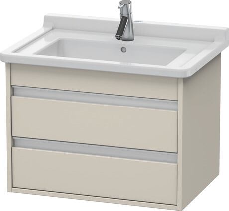 Vanity unit wall-mounted, KT664309191 taupe Matt, Decor