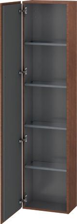 Tall cabinet, LC1170L1313 Hinge position: Left, American walnut Matt, Real wood veneer