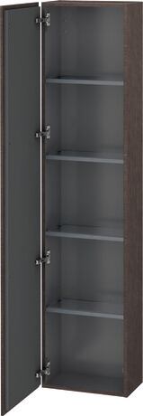 Tall cabinet, LC1170L7272 Hinge position: Left, Brushed dark oak Matt, Real wood veneer