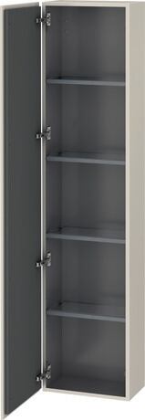 Tall cabinet, LC1170L9191 Hinge position: Left, taupe Matt, Decor