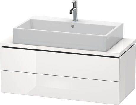 Console vanity unit wall-mounted, LC580902222 White High Gloss, Decor