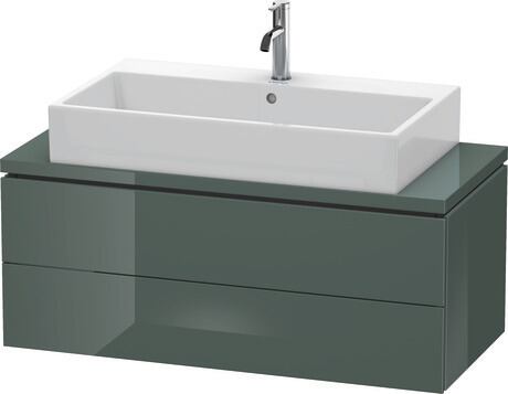 Console vanity unit wall-mounted, LC580903838 Dolomite Gray High Gloss, Lacquer