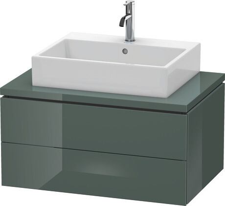 Console vanity unit wall-mounted, LC581703838 Dolomite Gray High Gloss, Lacquer