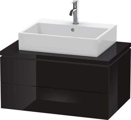 Console vanity unit wall-mounted, LC581704040 Black High Gloss, Lacquer