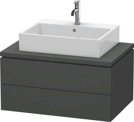 Console vanity unit wall-mounted, LC581704949 Graphite Matt, Decor