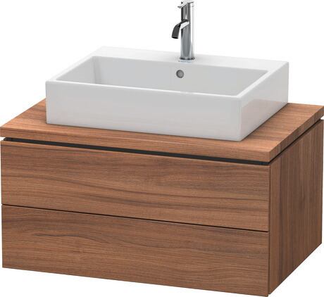 Console vanity unit wall-mounted, LC581707979 Walnut Matt, Decor