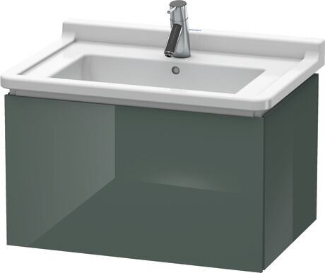 Vanity unit wall-mounted, LC616403838 Dolomite Gray High Gloss, Lacquer