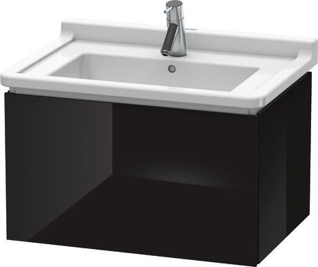 Vanity unit wall-mounted, LC616404040 Black High Gloss, Lacquer