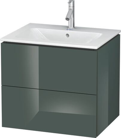 Vanity unit wall-mounted, LC624003838 Dolomite Gray High Gloss, Lacquer