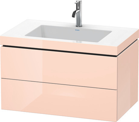 挂壁式 c-bonded 套装, LC6927O1010 杏色 高光 清漆, 套装产品: c-bonded 脸盆, 陶瓷颜色: 白色 高光, 各清洗区水龙头孔数量: 1, 溢流口: 无