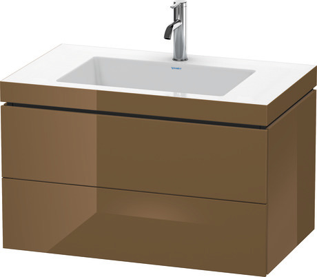 挂壁式 c-bonded 套装, LC6927O6161 深橄榄色 高光 清漆, 套装产品: c-bonded 脸盆, 陶瓷颜色: 白色 高光, 各清洗区水龙头孔数量: 1, 溢流口: 无