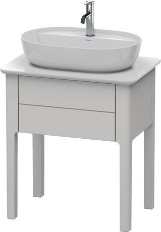 Console vanity unit floorstanding, LU956003939 Nordic white Satin Matt, Lacquer