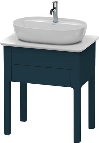 Console vanity unit floorstanding, LU956009898 Night blue Satin Matt, Lacquer