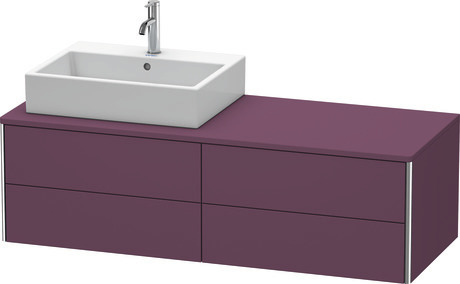 Mueble bajo lavabo para encimera, XS4913L9494 Morado oscuro Satén mate, Lacado