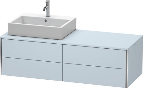 Mueble bajo lavabo para encimera, XS4913L9797 Azul celeste Satén mate, Lacado