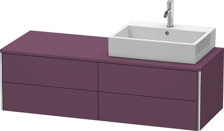 Mueble bajo lavabo para encimera, XS4913R9494 Morado oscuro Satén mate, Lacado