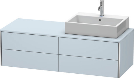 Mueble bajo lavabo para encimera, XS4913R9797 Azul celeste Satén mate, Lacado