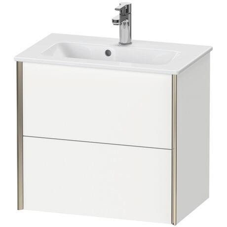 Vanity unit wall-mounted, XV41780B118 White Matt, Decor, Profile: Champagne