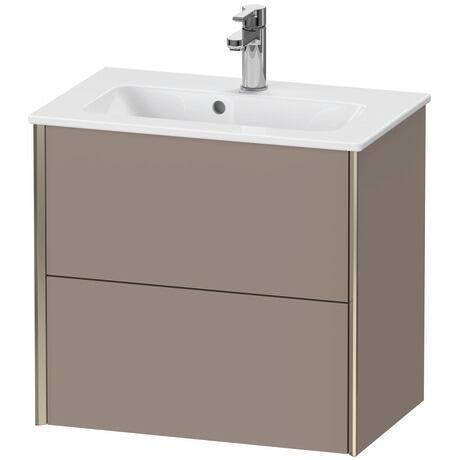 Vanity unit wall-mounted, XV41780B143 Basalte Matt, Decor, Profile: Champagne