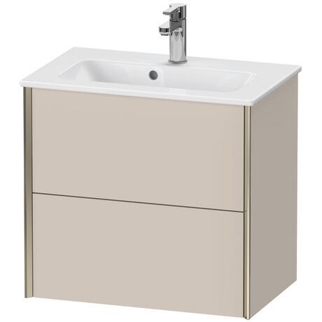 Vanity unit wall-mounted, XV41780B191 taupe Matt, Decor, Profile: Champagne