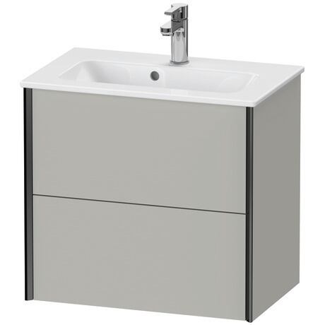 Vanity unit wall-mounted, XV41780B207 Concrete grey Matt, Decor, Profile: Black