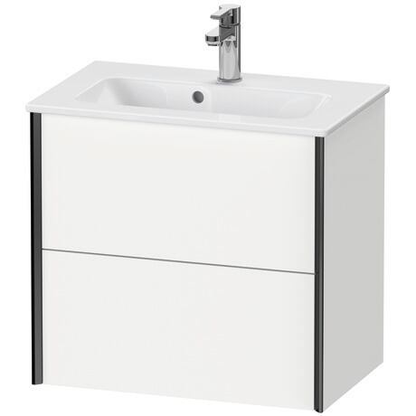 Vanity unit wall-mounted, XV41780B218 White Matt, Decor, Profile: Black