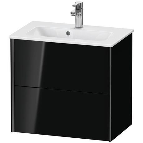 Vanity unit wall-mounted, XV41780B240 Black High Gloss, Lacquer, Profile: Black