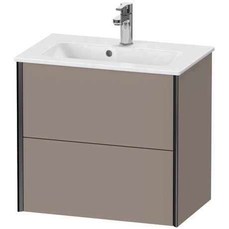 Vanity unit wall-mounted, XV41780B243 Basalte Matt, Decor, Profile: Black