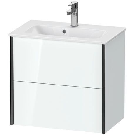 Vanity unit wall-mounted, XV41780B285 White High Gloss, Lacquer, Profile: Black