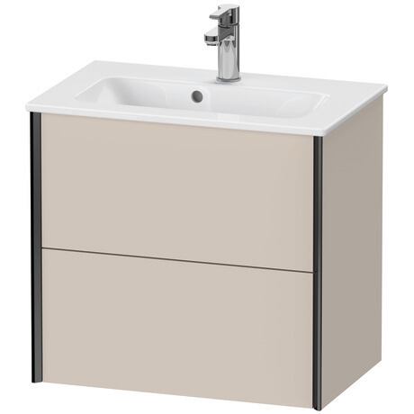 Vanity unit wall-mounted, XV41780B291 taupe Matt, Decor, Profile: Black