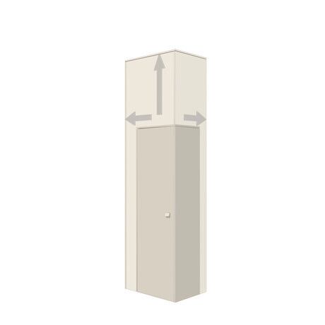 Tall cabinet, BR1331L1818 Hinge position: Left, White Matt, Decor, Handle White