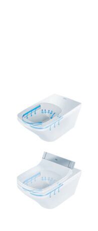 Toilet wall-mounted for shower toilet seat, 2537590000 White High Gloss, Flush water quantity: 4,5 l