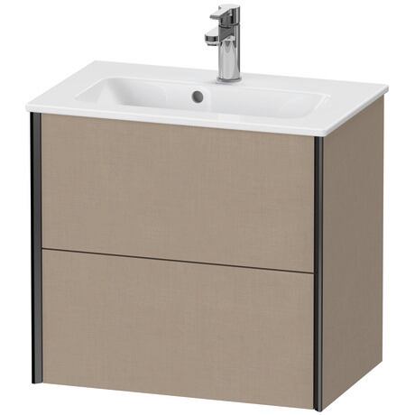 Vanity unit wall-mounted, XV41780B275 Linen Matt, Decor, Profile: Black