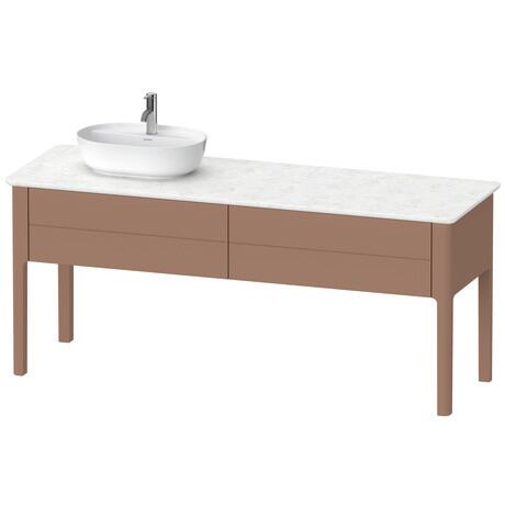 Console vanity unit floorstanding, LU9563L5454 Almond Satin Matt, Lacquer