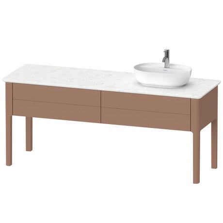 Console vanity unit floorstanding, LU9563R5454 Almond Satin Matt, Lacquer