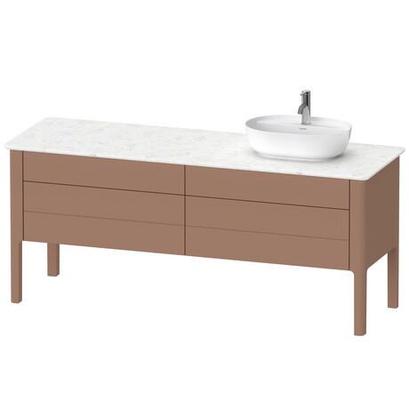 Console vanity unit floorstanding, LU9568R5454 Almond Satin Matt, Lacquer